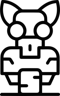 Kedi simgesi vektör resim çizimi