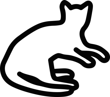 Kedi simgesi vektör resim çizimi