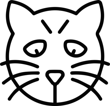 Kedi simgesi vektör resim çizimi