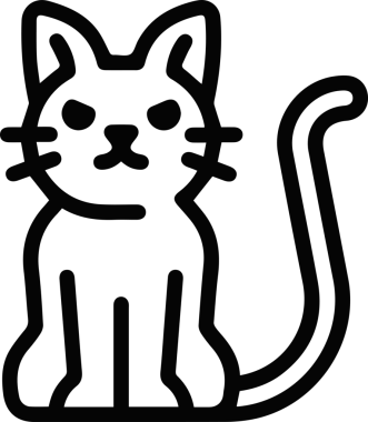 Kedi simgesi vektör resim çizimi