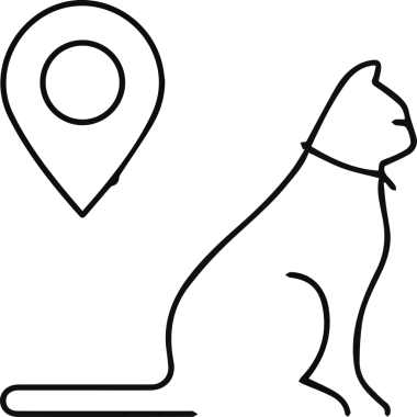 Kedi simgesi vektör resim çizimi