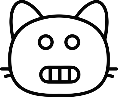Kedi simgesi vektör resim çizimi