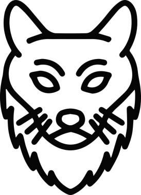 Kedi simgesi vektör resim çizimi