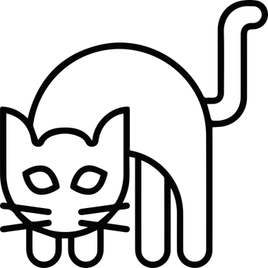 Kedi simgesi vektör resim çizimi