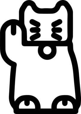 Kedi simgesi vektör resim çizimi