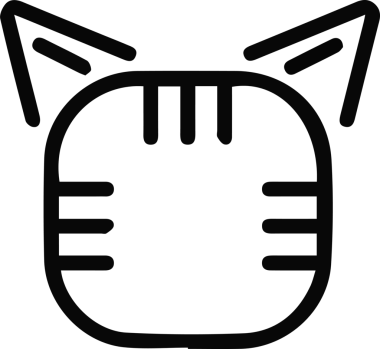 Kedi simgesi vektör resim çizimi