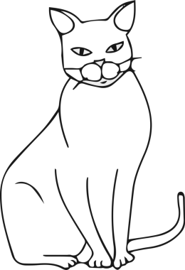 Kedi simgesi vektör resim çizimi