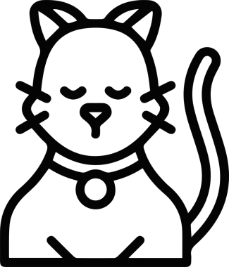 Kedi simgesi vektör resim çizimi