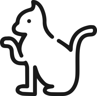 Kedi simgesi vektör resim çizimi