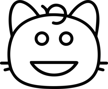 Kedi simgesi vektör resim çizimi