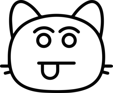 Kedi simgesi vektör resim çizimi