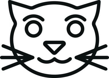 Kedi simgesi vektör resim çizimi