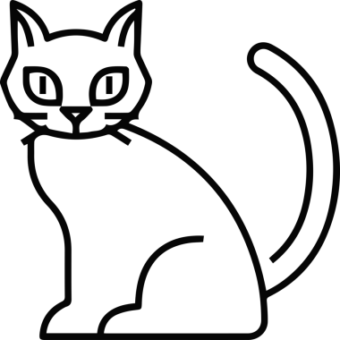 Kedi simgesi vektör resim çizimi