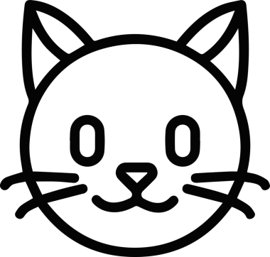 Kedi simgesi vektör resim çizimi