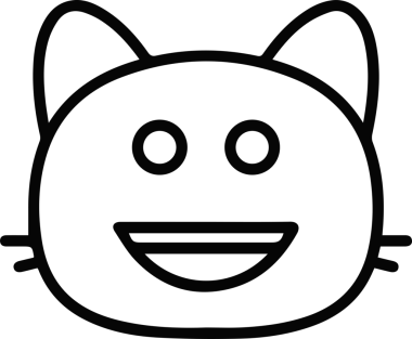 Kedi simgesi vektör resim çizimi