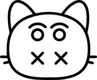 Kedi simgesi vektör resim çizimi