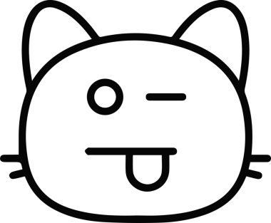 Kedi simgesi vektör resim çizimi