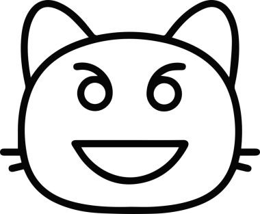 Kedi simgesi vektör resim çizimi