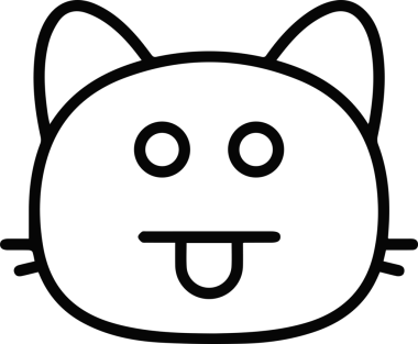 Kedi simgesi vektör resim çizimi