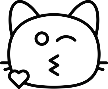 Kedi simgesi vektör resim çizimi