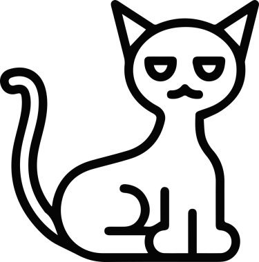 Kedi simgesi vektör resim çizimi