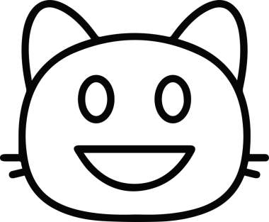 Kedi simgesi vektör resim çizimi