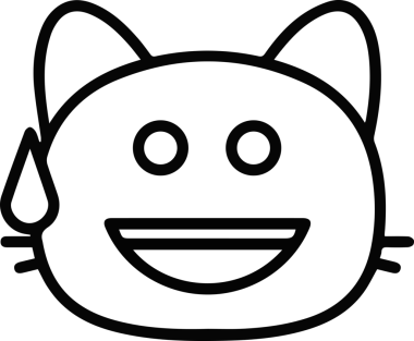 Kedi simgesi vektör resim çizimi