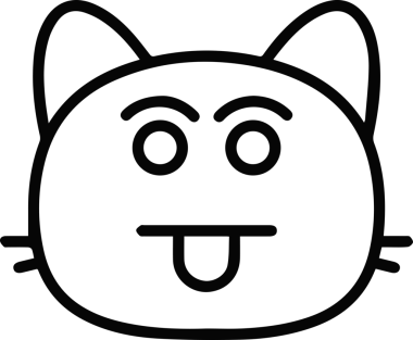 Kedi simgesi vektör resim çizimi