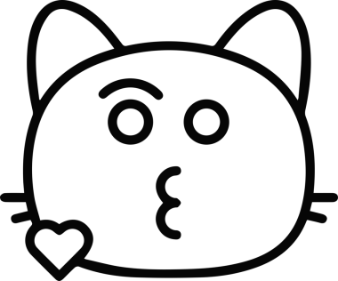 Kedi simgesi vektör resim çizimi