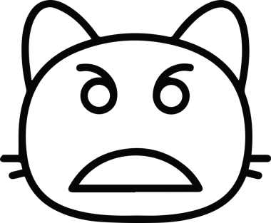 Kedi simgesi vektör resim çizimi