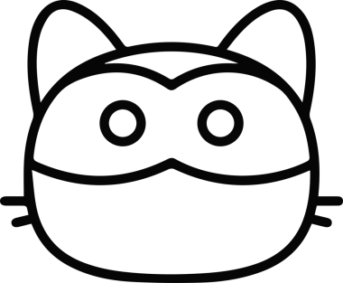 Kedi simgesi vektör resim çizimi