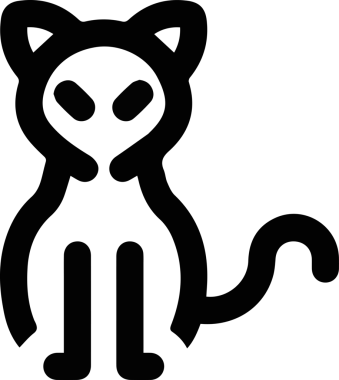 Kedi simgesi vektör resim çizimi