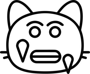 Kedi simgesi vektör resim çizimi