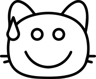 Kedi simgesi vektör resim çizimi