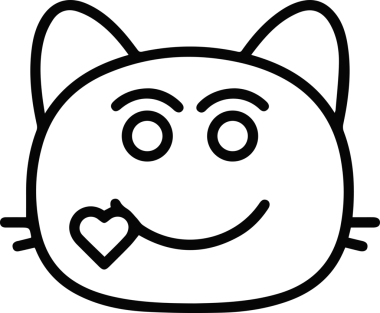 Kedi simgesi vektör resim çizimi