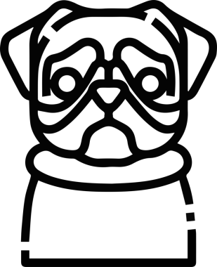 Kedi simgesi vektör resim çizimi