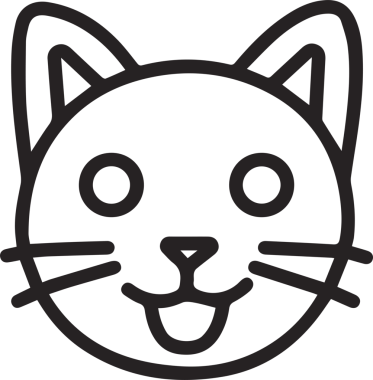 Kedi simgesi vektör resim çizimi