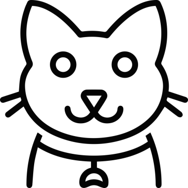 Kedi simgesi vektör resim çizimi