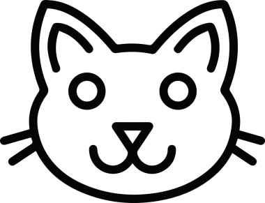 Kedi simgesi vektör resim çizimi