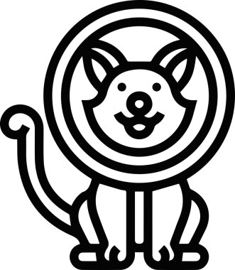 Kedi simgesi vektör resim çizimi