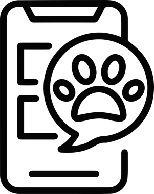 Kedi simgesi vektör resim çizimi