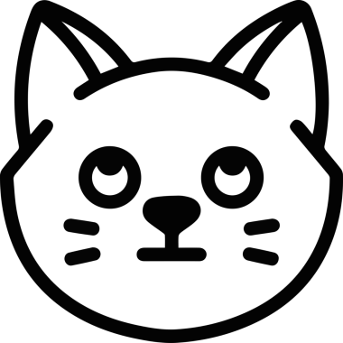 Kedi simgesi vektör resim çizimi