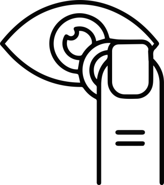 Göz simgesi vektör resmi illüstrasyonu