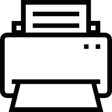 Bilgisayar yazıcı simgesi vektör görüntüsü