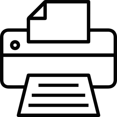 Bilgisayar yazıcı simgesi vektör görüntüsü
