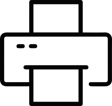 Bilgisayar yazıcı simgesi vektör görüntüsü