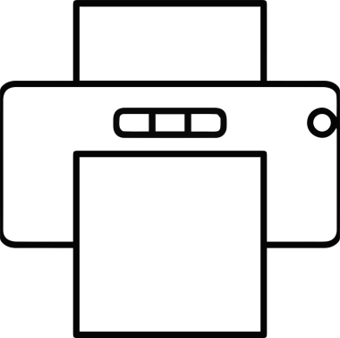 Bilgisayar yazıcı simgesi vektör görüntüsü