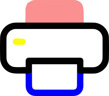 Bilgisayar yazıcı simgesi vektör görüntüsü