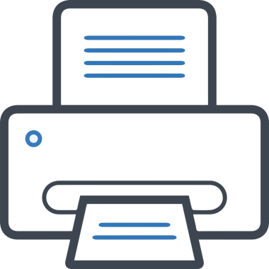 Bilgisayar yazıcı simgesi vektör görüntüsü