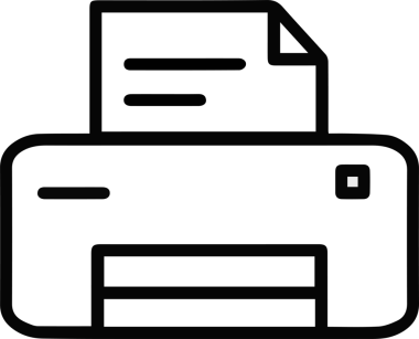 Bilgisayar yazıcı simgesi vektör görüntüsü